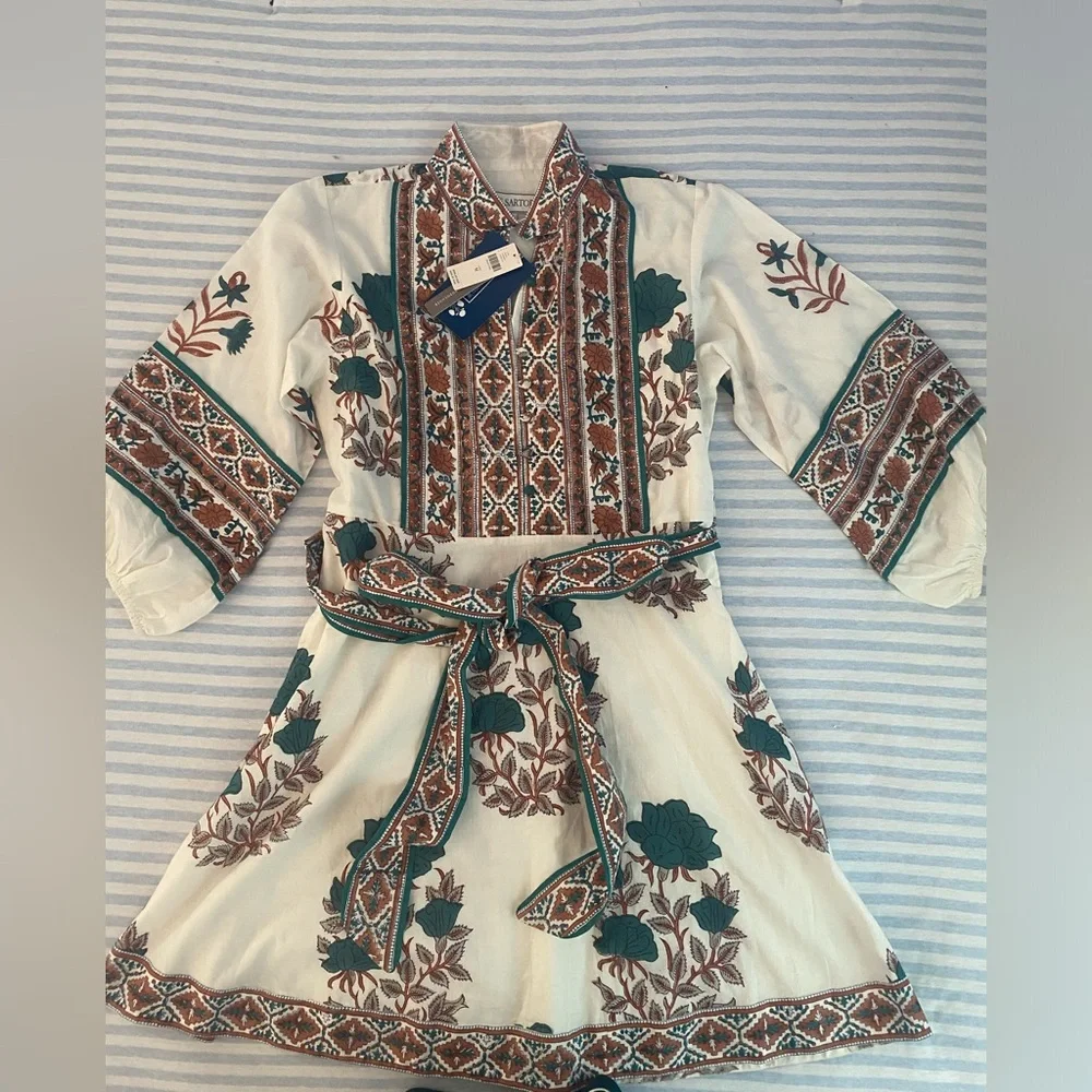 NWT Sue Sartor Flounce Shorty Dress Size M DARK TURQUOISE - Picture 15 of 16